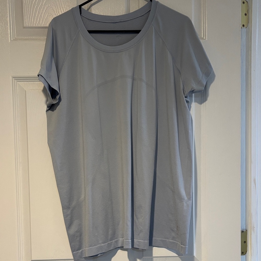 lululemon athletica Soft Blue Short Sleeve Tee